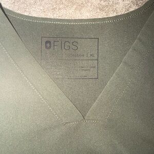 Figs Sage Green Scrub Top and bottom